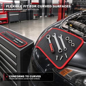 Ensemble de tapis magnétiques flexibles robustes, tapis magnétique pleine surface pour maintenir les vis, les écrous et les outils - Product Image 5