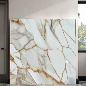 Gạch Đá Cẩm Thạch Trắng Tuyết 60x60cm gạch sứ cao cấp cho sàn/tường chống trầy xước ngoài trời cho thương mại - Product Image 1