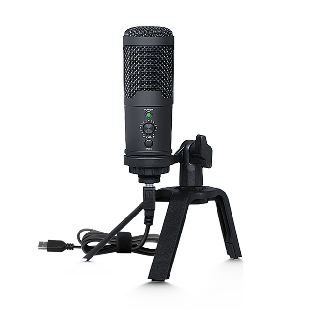OEM A12 High Sensitivity USB Condenser Microphone for Recording Live Broadcast