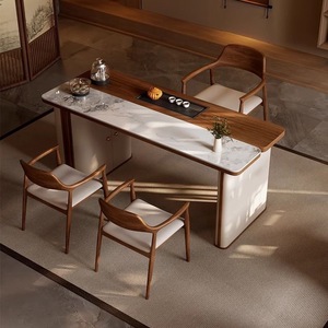 <b>Tea</b> Table And Chair Set Solid Wood Modern Minimalist Style For Living Room Office Home Use - Product Image 1