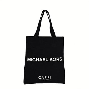 Customizable Logo <b>Drawstring</b> Tote Organic Cotton <b>Canvas</b> <b>Bag</b> With Long Handle Letter Pattern - Product Image 2