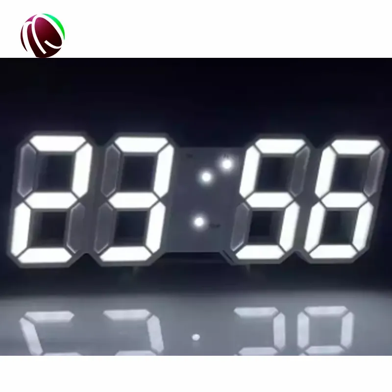 Novelty Manufactures Hot Selling Office Silence Desk Clock 3D Digital LED Electric Table Alarm Clock