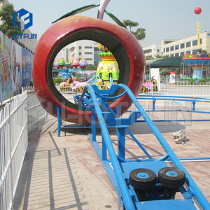 Manège de parc d'attractions Hotfun HFGC02 Kiddie Track Train, thème train, en acier, pour l'extérieur, montagnes russes à fruits, certifié CE, 12 places pour enfants - Product Image 4