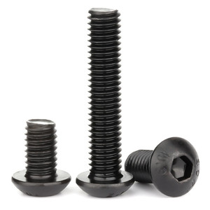 Tornillos de Cabeza de Botón con Hexágono Interno de Acero Inoxidable M2.5 M3 M4 M5 M6, Acabado Óxido Negro, Estándar ISO - Product Image 4