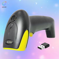 Lecteur de codes-barres sans fil AIXW longue portée 2,4 G, format A4, USB, portable, pour la logistique de vente au détail et d'entrepôt, en stock