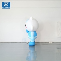 2.2m bleu publicité gonflable décoration dessin animé singe gonflable elfe mascotte gonflable dessin animé pour la décoration