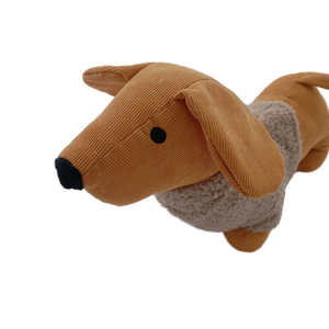 Mignon saucisse chien teckel forme Polyester Nature <span class=keywords><strong>sable</strong></span> rempli tissu Animal porte bouchon livre bouchon mur protecteurs - Product Image 5