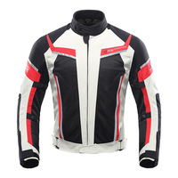 DUHAN Veste de course moto d'été pour homme Veste de protection respirante avec coussinets CE