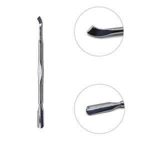 Pousse-cuticules double extrémité en acier inoxydable et coupe-ongles droit pour manucure – Outil de soin des ongles - Product Image 1