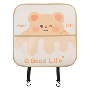 Puff Bear Car Seat Back Anti Kick Mat Leather <b>Large</b> Square Multifunctional For Baby Protection - Product Image 5