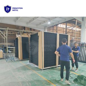 Ngoài trời nhà vườn xây dựng trang trí Hợp kim nhôm hình ống picket Đen hàng rào Bảng điều chỉnh lưới mắt cáo cổng - Product Image 4