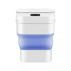 New Plastic Smart Sensor Folding Trash Can Garbage Trash Bin with Sensor Touchless Trash Can for Kitchen, Bathroom, Car, Office