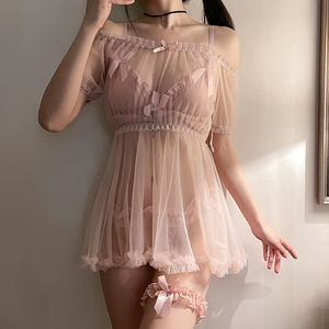Nueva Llegada, Lencería Sexy <span class=keywords><strong>para</strong></span> Mujer, Disfraz de Mucama, Pijama de Malla Transparente, Ropa de Dormir <span class=keywords><strong>para</strong></span> Mujer - Product Image 1