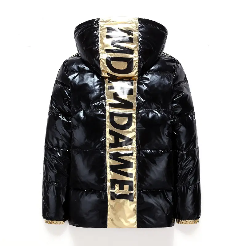 Jas Voor Heren Oem Custom Winter Waterdichte Bubble Dons Jas Heren Hoodies Glanzende Puffer Jas