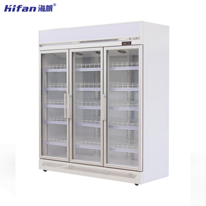 Réfrigérateur-congélateur commercial à porte vitrée avec refroidissement par compresseur, étagères réglables, unité de présentation écoénergétique pour boissons et collations - Product Image 2