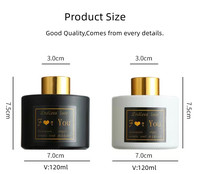 Bouteille de diffuseur en verre pour la décoration de la maison, personnalisée, noir, blanc mat, 50ml, 100ml, 150ml