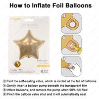 Ballon en forme d'étoile géant de 18 pouces en nylon et feuille d'hélium, or blanc, or mat, or clair, pour la remise des diplômes, la fête des mères, vente en gros