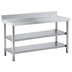 EURAST 2000x600x850mm Montaje Mural Mesa de trabajo con 2 estantes 1M02062M para muebles de laboratorio - Product Image 1