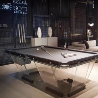 Billard de 9 tartes billard billard à 8 boules table de billard de luxe moderne table de billard en verre de 7 pieds 8 pieds 9 pieds
