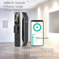 Caméra de sécurité intelligente Ai Tuya avec reconnaissance faciale 3D, empreinte digitale, sécurité de niveau C, Wi-Fi, serrure de porte en aluminium pour