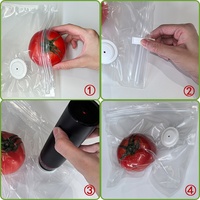 Sacs sous vide réutilisables en nylon avec fermeture éclair et valve en plastique pour le stockage alimentaire en cuisine et à la maison, fabriqués à Foshan