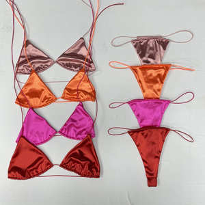 2025 High Quality Two-Piece Women's <strong>Swimsuit</strong> Sexy <strong>Bikini</strong> Beachwear <strong>Thong</strong> Style Manufactured with Spandex/Nylon - Product Image 1