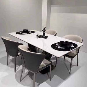Modern V-Shaped Support Rectangular <b>Dining</b> <b>Table</b> High-End Stable Design For <b>Dining</b> Room Adult Use - Product Image 2