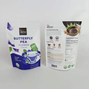 Resealable Ziplock Food Smell Proof Aluminum Foil Plastic Packaging Custom Printing Stand up <b>Pouch</b> for Powder - Product Image 1