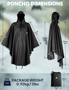 Impermeable Reflectante Personalizado para Ciclismo, Poncho <span class=keywords><strong>de</strong></span> <span class=keywords><strong>Lluvia</strong></span> para Bicicleta, Capas <span class=keywords><strong>de</strong></span> <span class=keywords><strong>Lluvia</strong></span> Ligeras, Compactas y Reutilizables para Adultos - Product Image 2