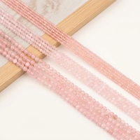 Madagascar Rose Quartz lâche perle collier Bracelet coupe dure 2/3/4MM Simple Style folklorique cristal naturel fabrication de bijoux