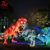 Lanterne LED personnalisée en forme de grand dragon ou de dinosaure pour exposition de lanternes, attraction nocturne en extérieur, zoo, spectacle de carnaval