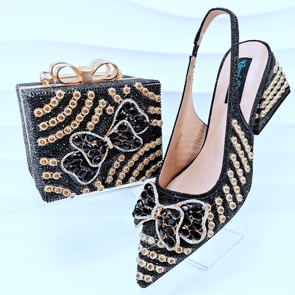 Luxury Ladies Style Matching Shoes and Bags Wholesale Ceremonial