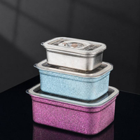 600ml Pure Titanium Voedselveilige Vacuüm Afsluitbare Vershoudbox voor Fruit, Bento Box, Koelkast, Titanium Voedselcontainer voor Afhaalmaaltijden