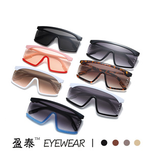 Yingtai Eyewear <b>Oversized</b> Frame <b>Sunglasses</b> PC UV400 Women's Fashion Sunshades - Product Image 2