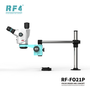 Microscope stéréo optique RF4 avec support flexible à double bras articulé pour la réparation de téléphones portables, d'ordinateurs portables, la soudure de circuits imprimés et l'entretien électronique - Product Image 5