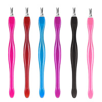 Outils et fournitures de nail art en gros : Repousse-cuticules, grattoir à cuticules, couteau à cuticules pour la réparation des bords des ongles, couteau à cuticules angulaire portable