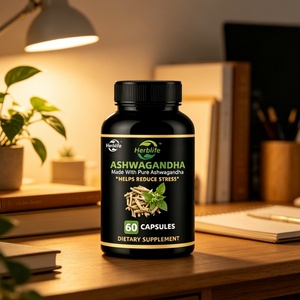 Cápsulas de Ashwagandha con Extracto de Raíz, Suplemento Alimenticio Herbal, Marca Privada OEM, Venta al Por Mayor de Fábrica - Product Image 4