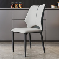 Table de restaurant commerciale îlot central marron italienne haut de gamme, chaise de salle à manger en métal anti-rayures, luxe léger, moderne et minimaliste