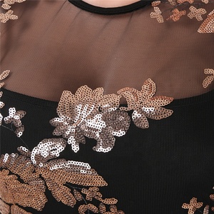 Robe deux pièces noire à paillettes, nouveauté, pour femmes, tendance - Product Image 4