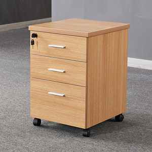 Meuble de bureau en bois, armoire d'activités à 3 tiroirs, meuble de rangement mobile, armoire à roulettes - Product Image 1