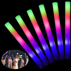 LED Glow Sticks Bulk Colorful Glow Foam Stick Cheer Tube Dark <b>Light</b> for Xmas Birthday Wedding Party Supplies - Product Image 1