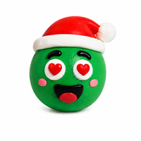 Jouet Squishy Géant de Noël à Visages Interchangeables, à Rebond Lent, en Matériau TPR, Jouet à Presser Anti-Stress pour Cadeaux de Noël et de Fêtes - Vente en Gros