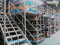 Étagère de stockage robuste en acier pour entrepôt, grenier, mezzanine, capacité de charge de 300 kg par étagère