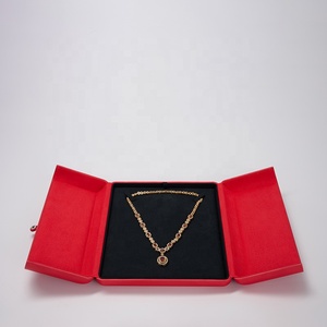 FANXI Customized Red PU Leather <b>Black</b> Microfiber Inside Jewelry <b>Box</b> Ring <b>Box</b> - Product Image 6