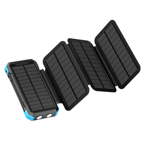 Cargador <span class=keywords><strong>Solar</strong></span> Inalámbrico Resistente al Agua de 20000mAh con USB-C de 20W y Encendedor de Cigarrillos para Camping - Product Image 5