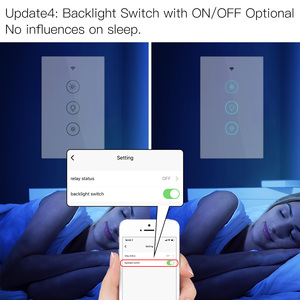 Moes US tipo Panel de cristal táctil Wifi Tuya App Control remoto Smart Dimmer Switch funciona con altavoz inteligente - Product Image 6