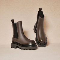 Premium Custom wanita kulit Chelsea Boots tahan lama Kasual penggunaan luar ruangan pola Solid warna telanjang pergelangan kaki untuk musim panas musim gugur musim dingin