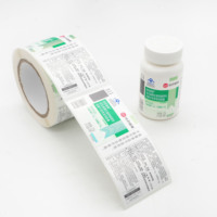Étiquette de bouteille de capsule de vitamines de prescription médicale en PVC étiquette d'autocollant d'emballage de bouteille de médecine étiquettes de supplément de vitamine
