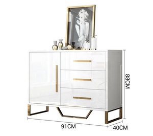 High Quality High <strong>Gloss</strong> <strong>White</strong> Buffet Storage Cabinet <strong>Sideboard</strong> Luxury Modern Wooden Dining <strong>Sideboard</strong> - Product Image 2