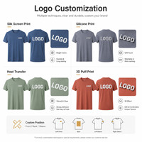 T-shirt Homme Personnalisé en Gros, 175g Mélange Coton Polyester CVC Jersey, Logo Personnalisé OEM, Tailles S-4XL, Vêtement d'Entraînement Vierge